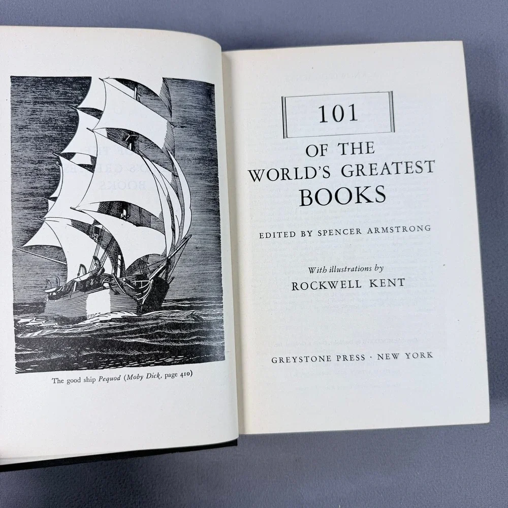 Spencer Armstrong 101 of the World's Greatest Books Hardcover 1950 Anthology